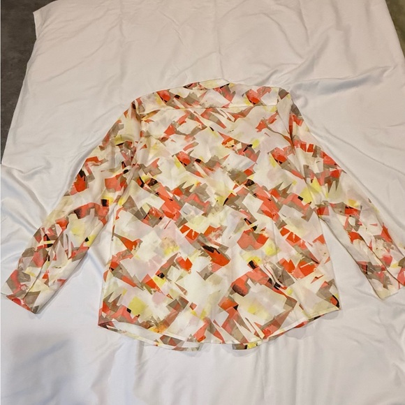 Calvin Klein Multicolor Abstract Blouse - Picture 1 of 3